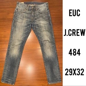 EUC 29x32 J.Crew 484 Japanese Kaihara Denim Jeans
